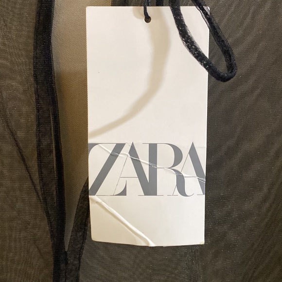 NWT Zara Tulle Organza Sheer Dress Size S - Picture 7 of 11